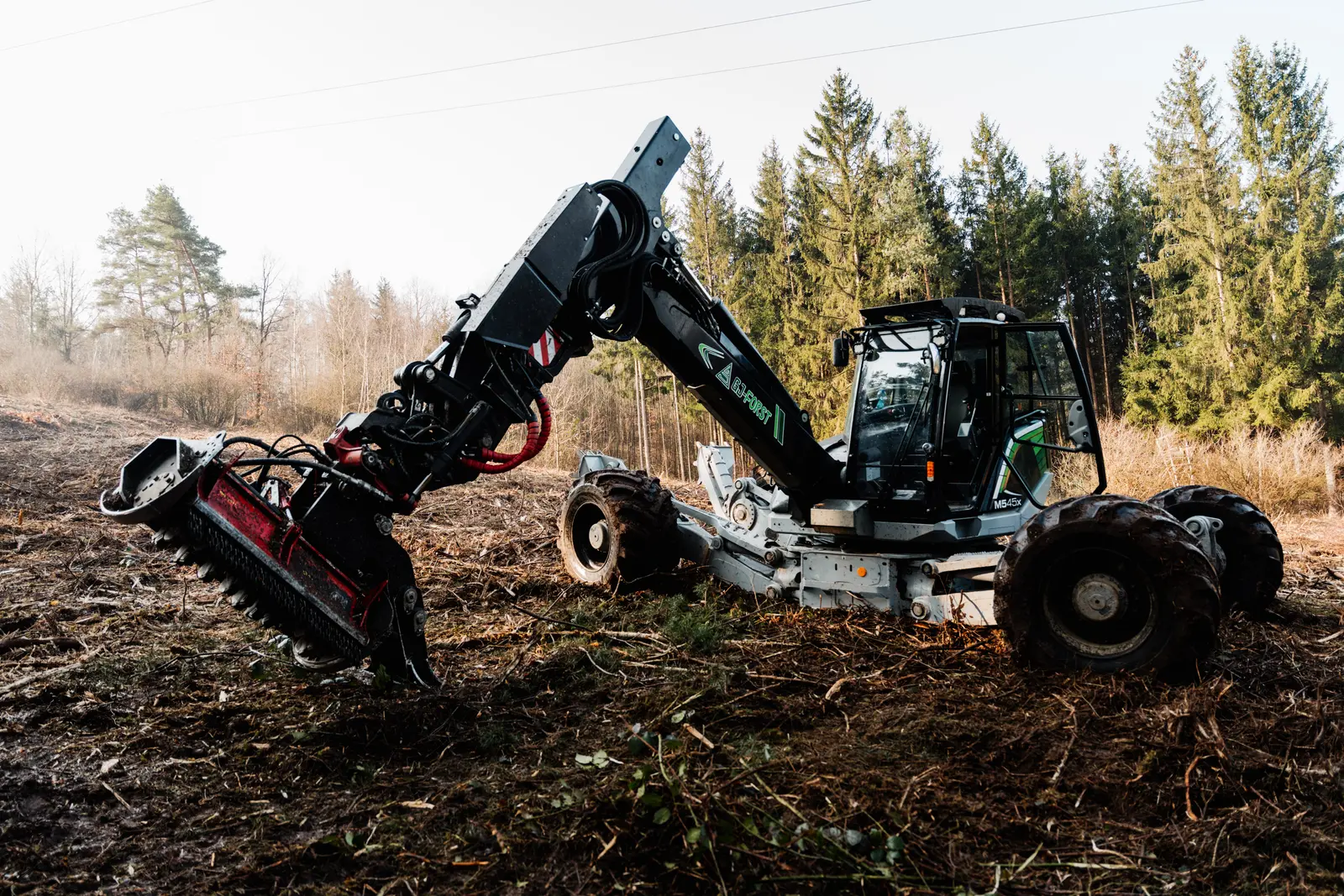 GJ Forst Karriere - Menzi Muck M545x Schreitbagger im Einsatz