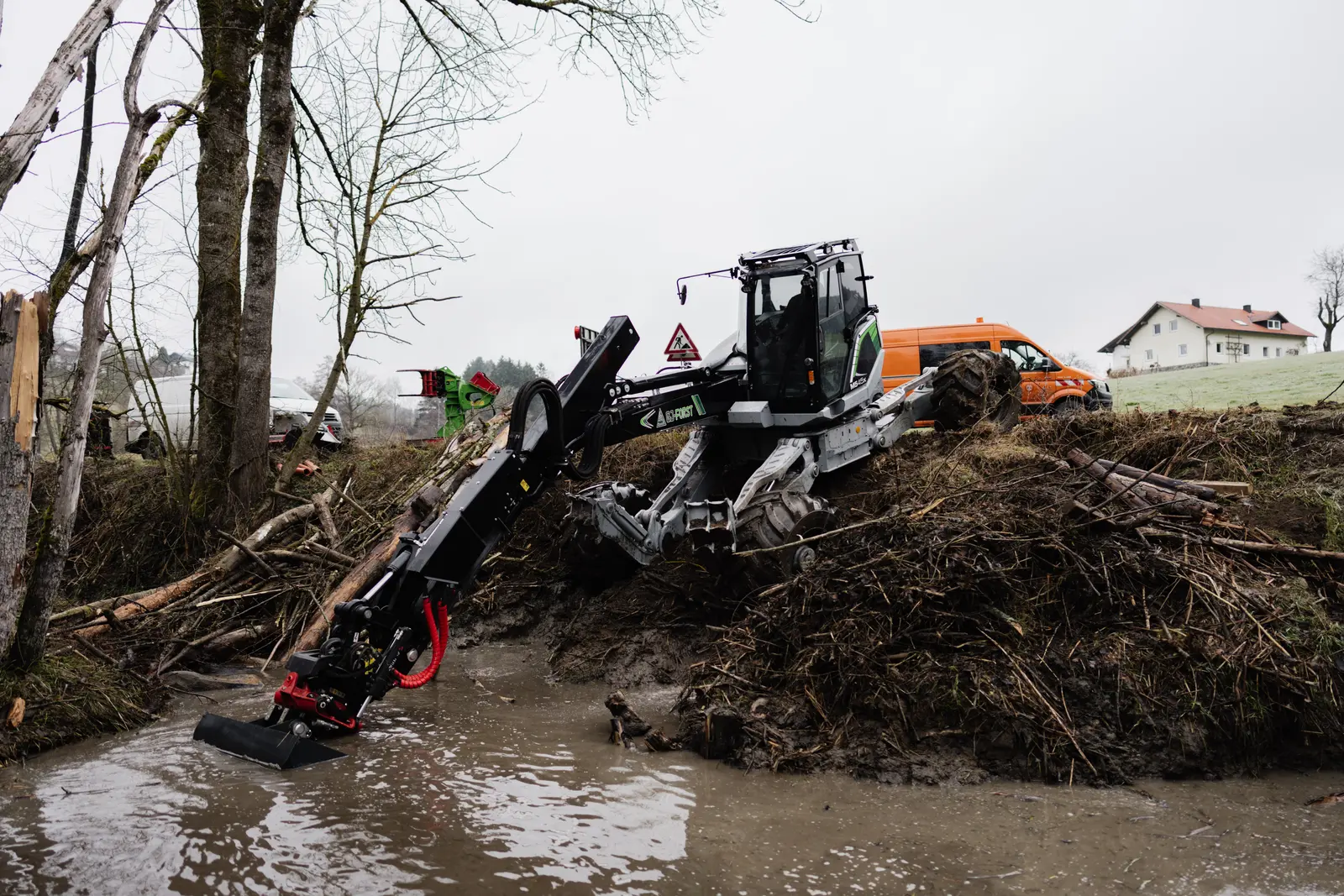 Schreitbaggerarbeiten